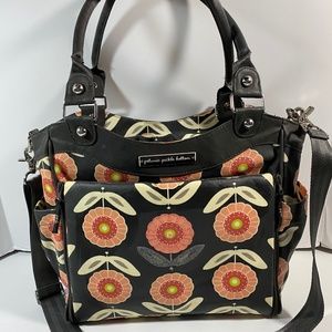 petunia pickle bottom Peach Happiness Hamburg Diaper Bag Floral Crossbody Tote